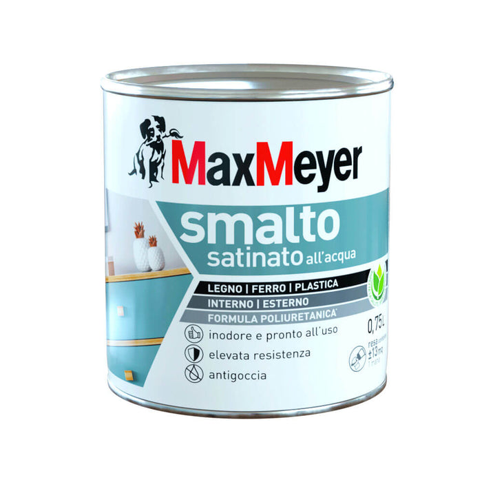 Smalto acqua satinato giallo 0,75 lt