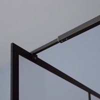 Parete doccia 140 cm trasparente nera