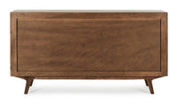 Credenza 2 ante - 3 cassetti marrone in legno stile vintage