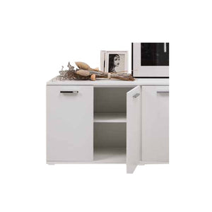 Mobile multiuso da soggiorno Bianco in legno nobilitato 180x80x45 cm