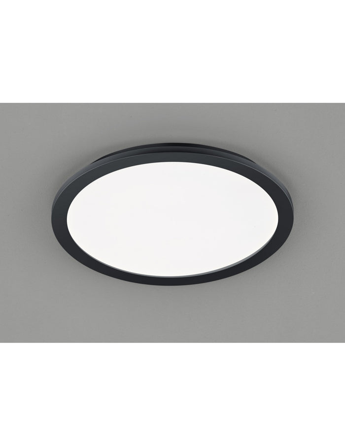Plafoniera Rotonda Camillus Led Dimmerabile Nero IP44 Ø40 cm Trio Lighting