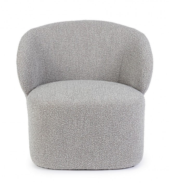 Poltrona grigia boucle 79.5x75.5x72