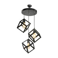 Lampada a sospensione  Agatha MDL3790 3 cubi nero EFFEZ