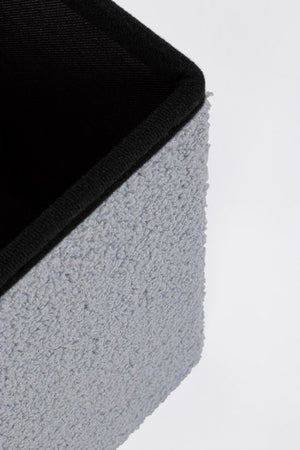 4x Pouf grigio in bouclé 38a x 38b x 38h