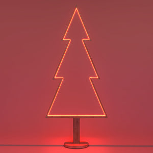 Albero Abete H170cm SMART RGBWW DLW Legno Sbiancato Luci di Natale