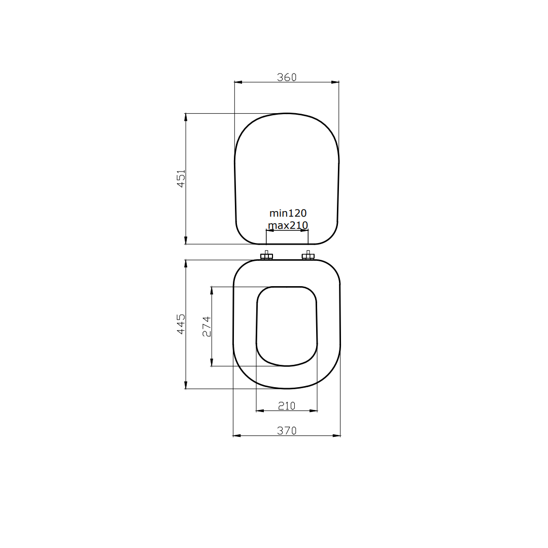 Copriwater modello Oasi in MDF bianco