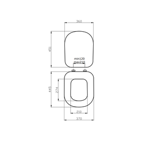 Copriwater modello Oasi in MDF bianco
