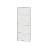 Scarpiera quattro ante un cassetto Bianco Ossido 63x29x h164 cm
