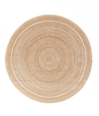 2x Tappeto naturale bianco D.180 cm