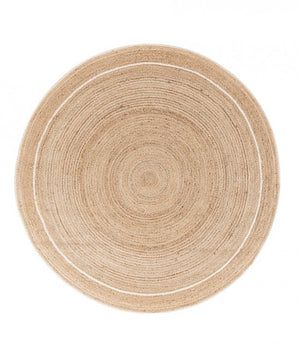 2x Tappeto naturale bianco D.180 cm