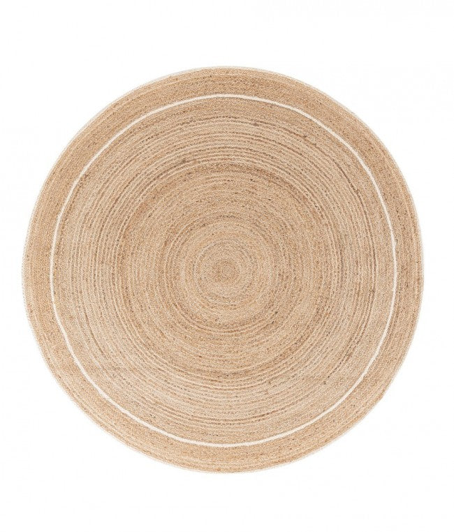 2x Tappeto naturale bianco D.180 cm