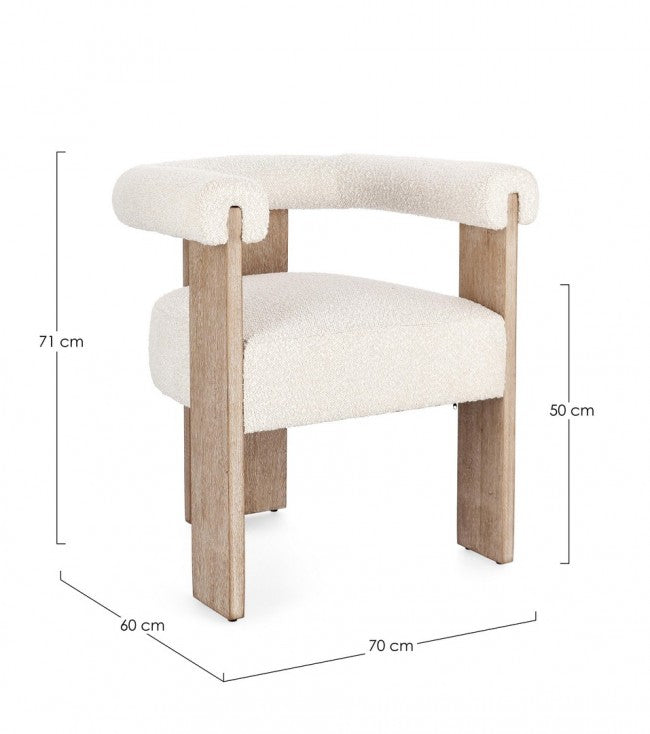 Sedia boucle 70x60x71 cm