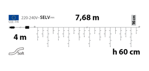 Illuminazione LED multicolore 4m x 768xH60cm