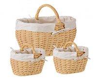 2x Cesta beige 26x20x15/21h e 46x32x24/33h