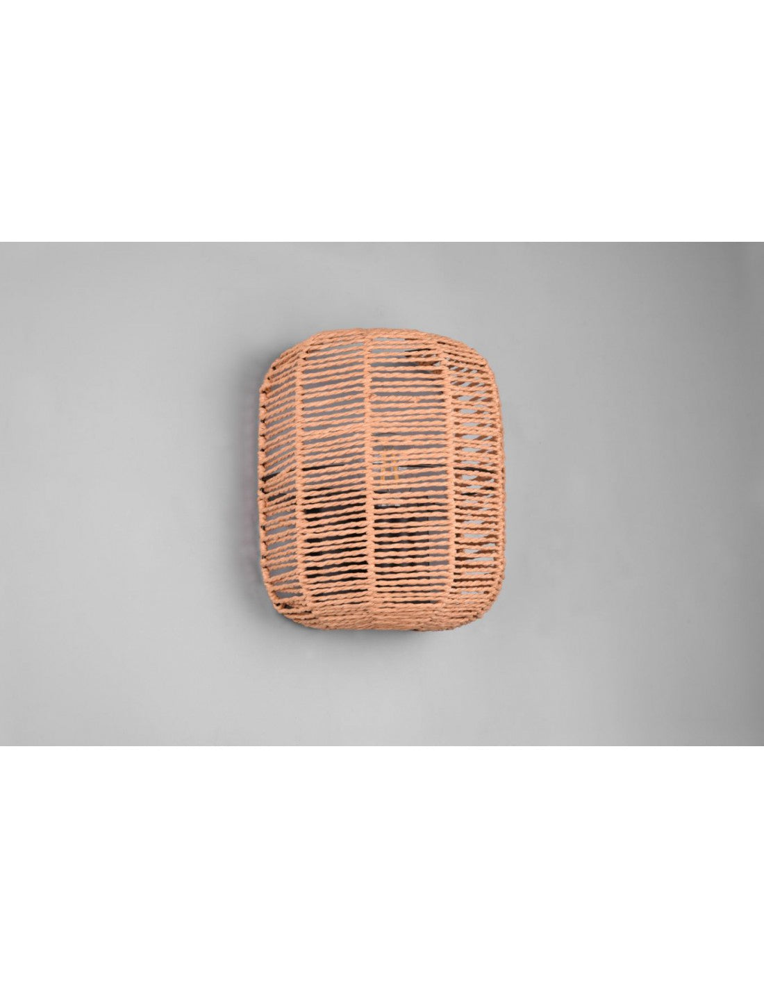 Applique Runa Nero E Diffusore Sisal Marrone Trio Lighting