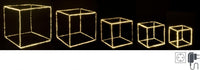 Cubo microled 55x55x55h, 45x45x45h, 35x35x35h, 30x30x30h, 25x25x25h in plastica