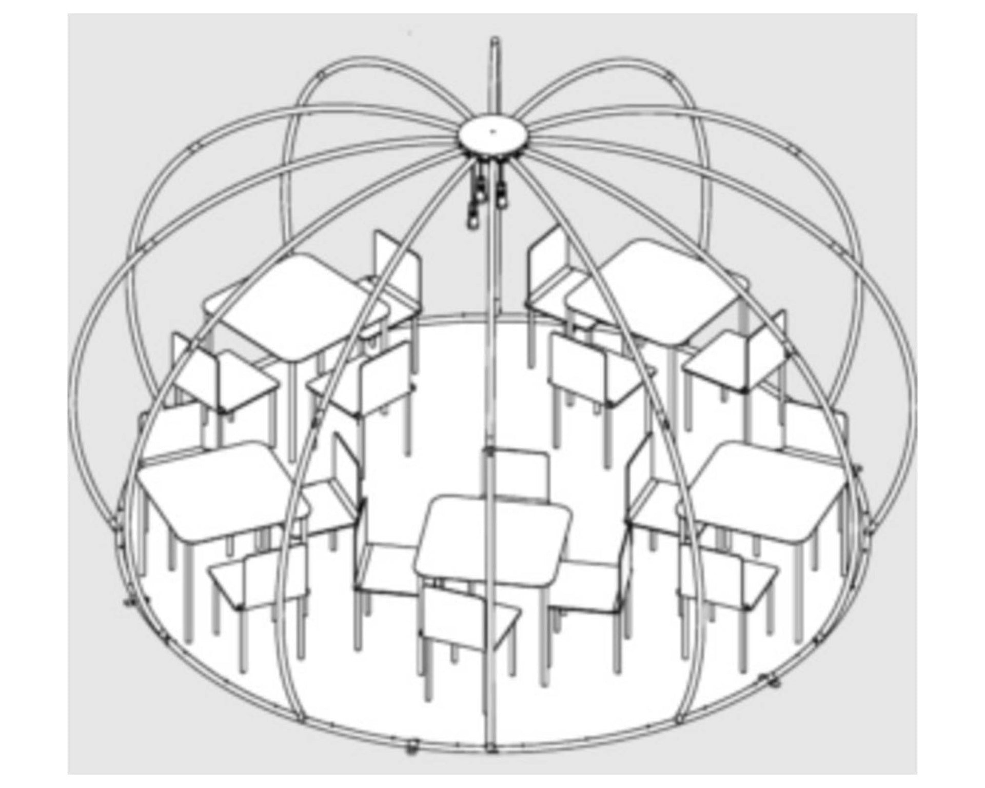 Tenda Igloo Panorama 420/484cm in Alluminio