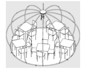Tenda Igloo Panorama 420/484cm in Alluminio