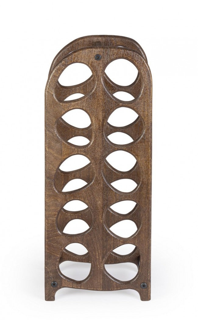 P.Bottiglie marrone 27x20x67 in legno