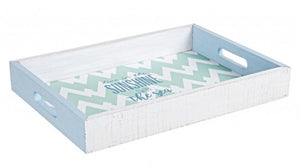 2x Vassoio Malibu' Rett. Azzurro S