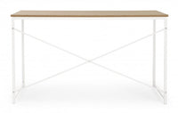 Scrivania  industrial urban bianco struttura in metallo cm 120x60xh.70