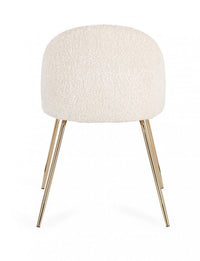 4x Sedia oro/avorio 49x55x77h 46h1 in bouclé