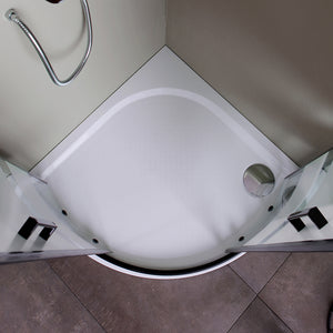 Box doccia semicircolare 80x80 cristallo nero