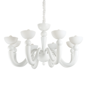 Lampadario a sospensione 8 luci bianco D 95,5 x H 49,5 cm