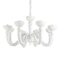 Lampadario a sospensione 8 luci bianco D 95,5 x H 49,5 cm