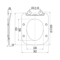 Sedile wc in termoindurente bianco lucido
