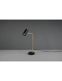 Lampada Da Tavolo Marley Ottone E Spot Nero H45 Trio Lighting