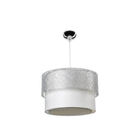 Lampada a sospensione Polo MDL2355 in tessuto grigio EFFEZ