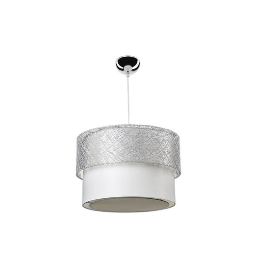 Lampada a sospensione Polo MDL2355 in tessuto grigio EFFEZ