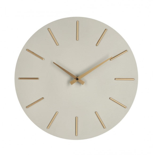 4x Orologio da parete tortora D.40x5h in legno