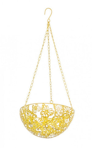 4x Vaso Pensile Farfalla Giallo D 25