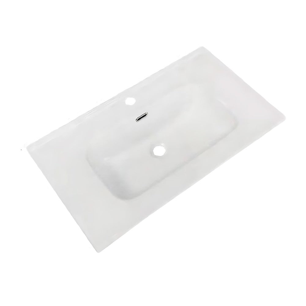 Lavabo da appoggio 81x46.5x14 cm bianco
