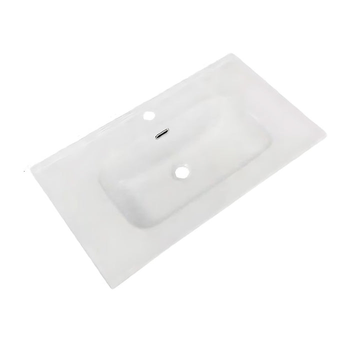 Lavabo da appoggio 81x46.5x14 cm bianco