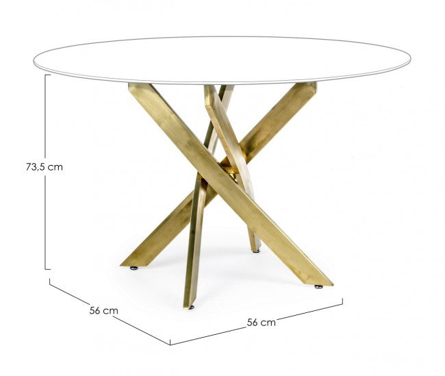 Base tavolo oro D120 x 56a x 56b x 73.5h