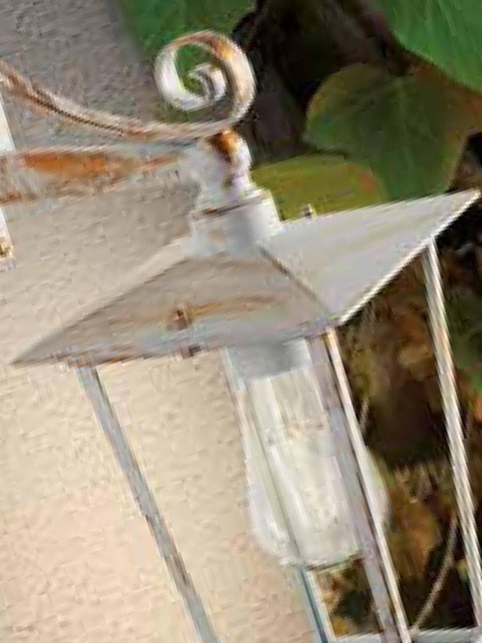 Lampada da esterno in alluminio pressofuso con diffusori in vetro trasparente ruggine