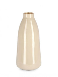 2x Bottiglia decorativa beige D.13,5x32,5h
