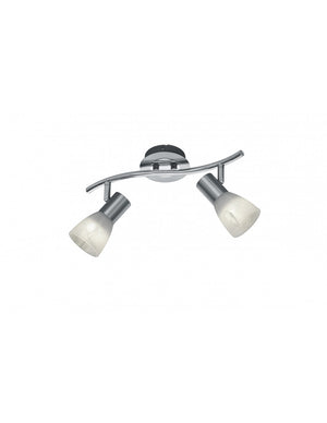 Faretto da Soffitto 2 Spot E14 Orientabili Levisto Nichel Trio Lighting