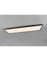 Plafoniera Applique Rettangolare Moderna Led Dimmer 34w Alpha Nero Trio Lighting