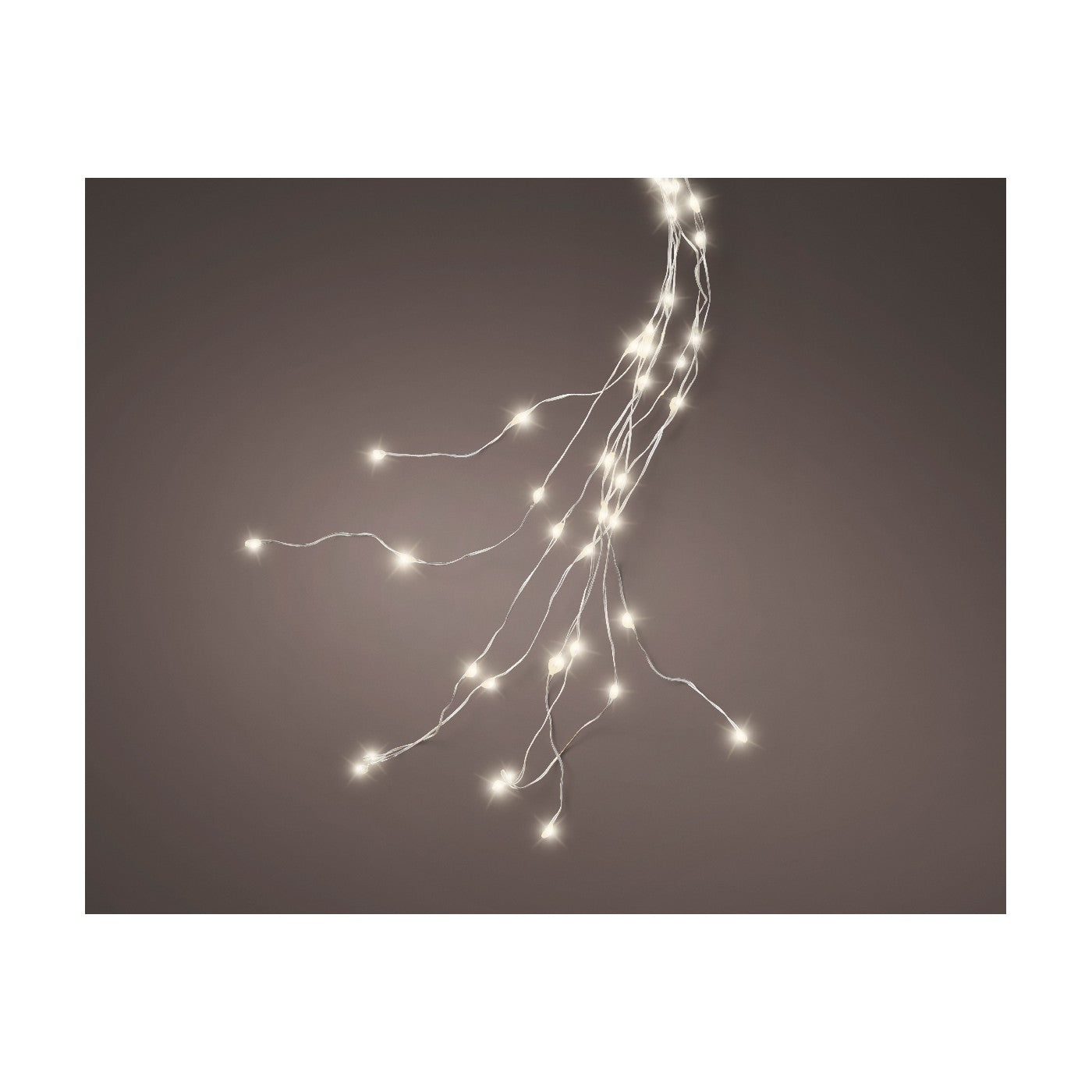 Micro LED a grappolo x albero arg/bianco caldo 240cm 8Funz OUT