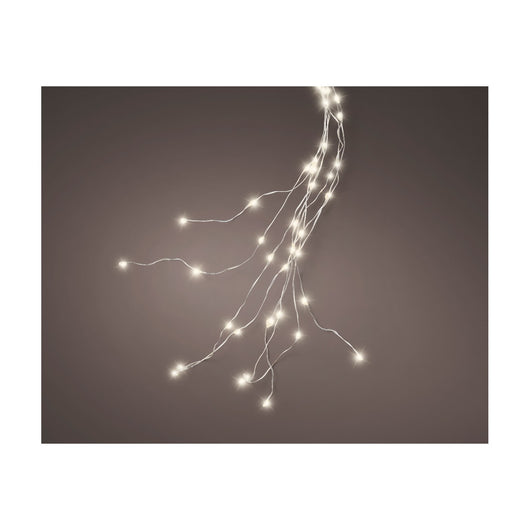 Micro LED a grappolo x albero arg/bianco caldo 240cm 8Funz OUT