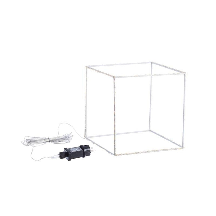 Cubo con microled bianco  cm 55 x 55  510 microled