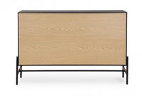 Credenza nera naturale 124x40x81,5 cm