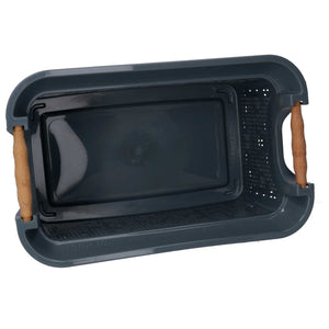 Cassetto plastica grigio rettangolare cm 53x34h24