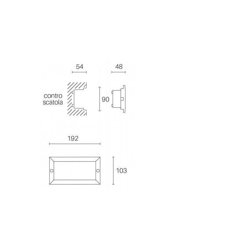 Incasso Aperto 10W Led 4000K linea escape bianco