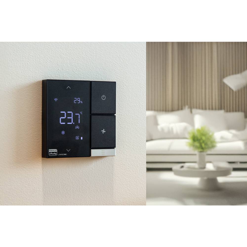 Shelly LinkedGo Smart HVAC Thermostat ST802-B Termostato WiFi per Fan Coil e Riscaldamento a Pavimento