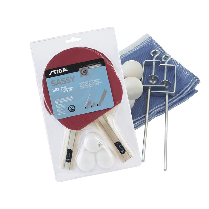Set STIGA SASSY 2 racchette + 3 palline + rete e tendirete (hobby line)